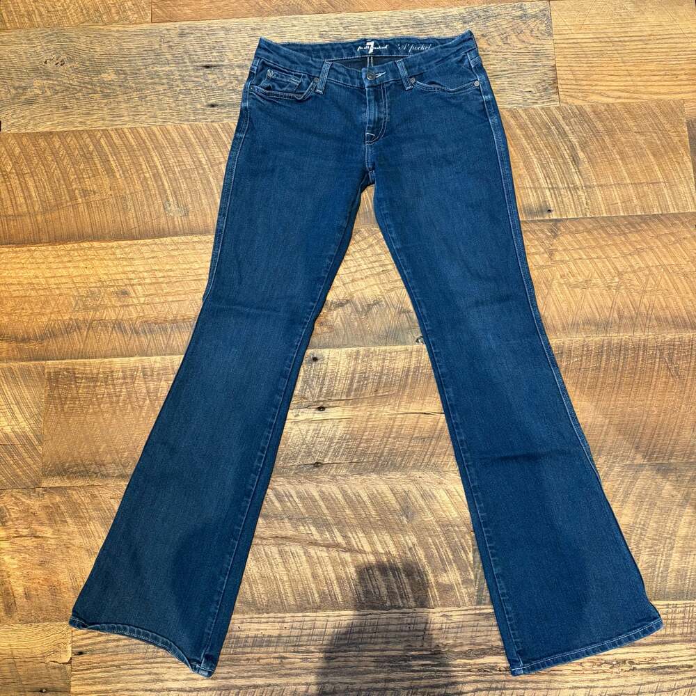 7 For All Mankind A Pocket Flare Jeans Women’s 29 Dark Wash Y2K Stretch
